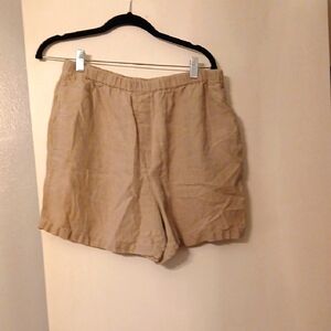 J. Jill Light Brown Linen Shorts Size  L